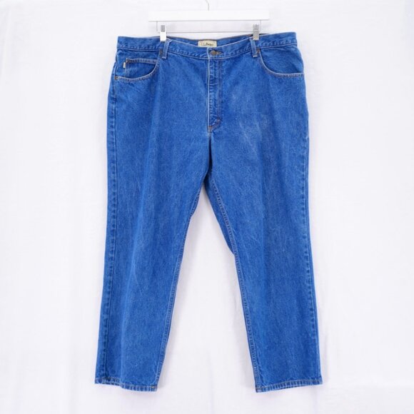 L.L. Bean Classic Fit Blue Denim High Rise Jeans 44 / 29 Tagged 44 / 30 - Picture 1 of 9